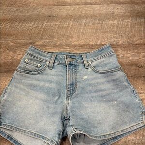 Levi's Light Blue Denim High-Rise Jean Shorts